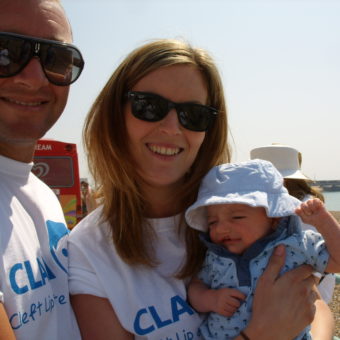 A family at CLAPA's Brighton Sponsored Walk in 2014