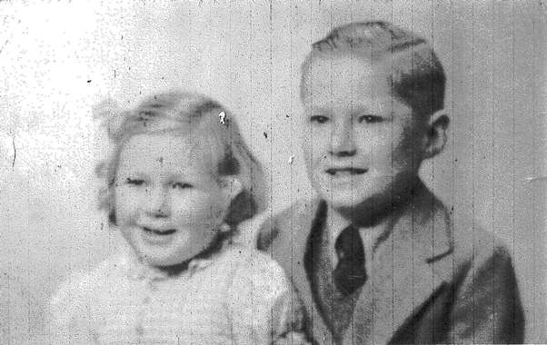 Sue and her big brother in 1941