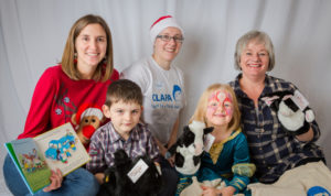 Tamsin (centre) put together the first set of Babble Bags used in the South Thames Cleft Service