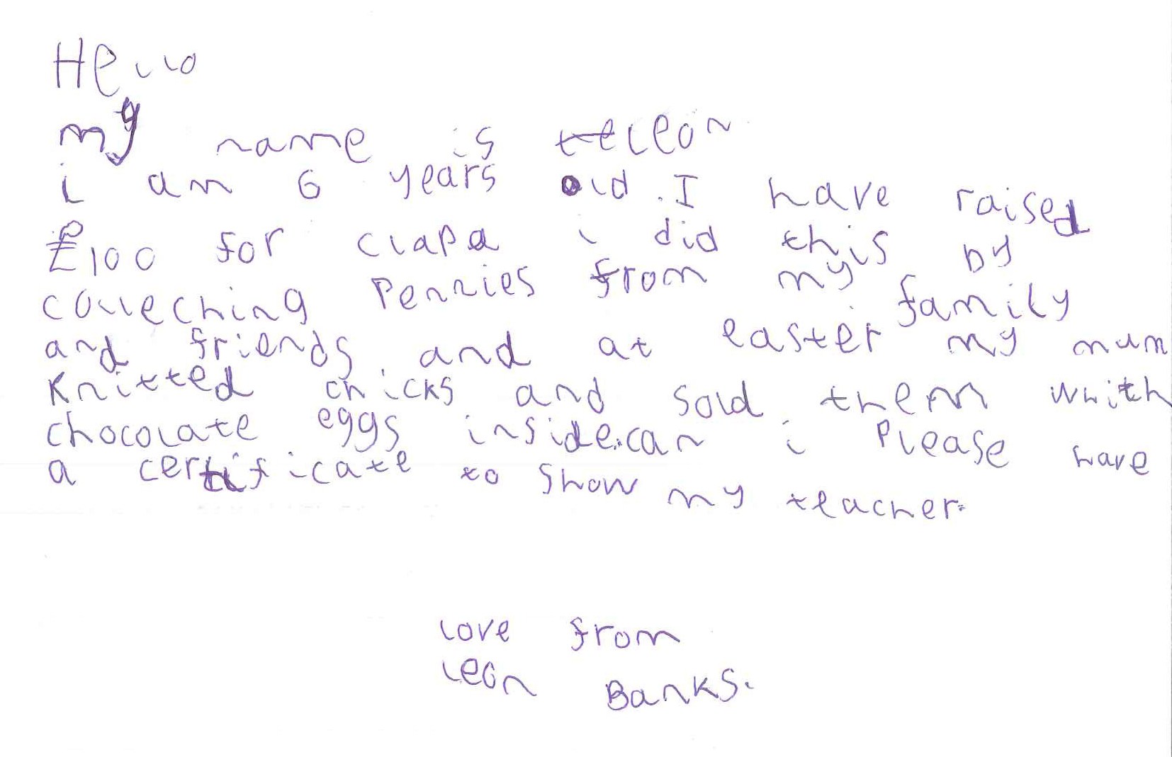 Leon Banks - Letter