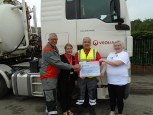 Veolia presenting £2695 with employee Sally Pratt v2