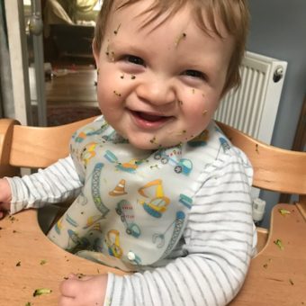 Casper enjoying his dinner