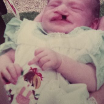 Stacey as a baby