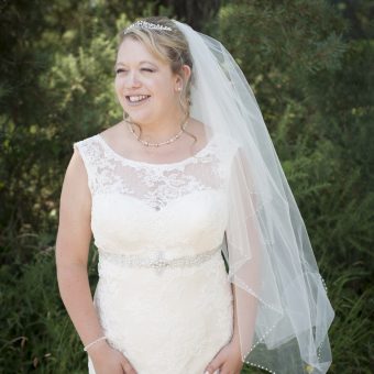 Stacey at her wedding day