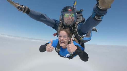 Fundraising sky dive