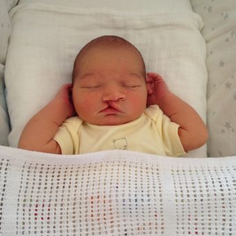 Baby Jos in a hospital crib